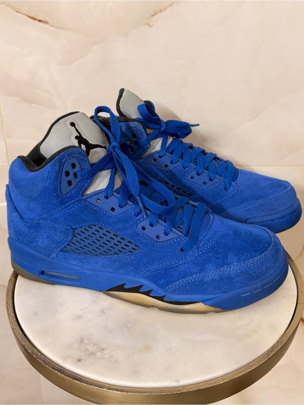 RETRO Jordan 5 Royal Blue Suede mid Sneakers 6Y or 7.5W ***rare***